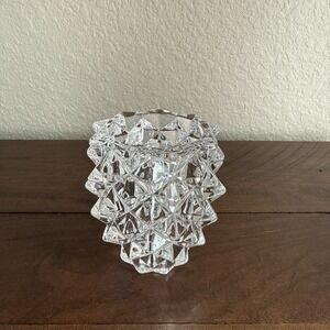 3" Crystal Glass Toothpick/Q-tip Holder